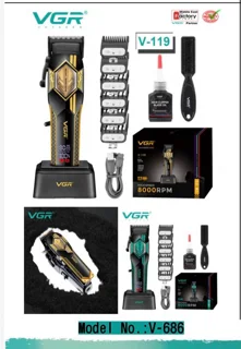 ماشین اصلاح وی جی آر مدل V-119 با تیغه سرامیک