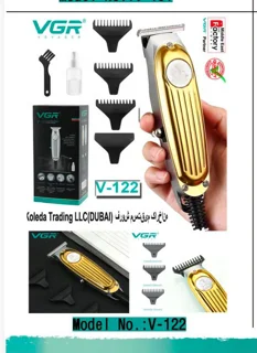 ماشین اصلاح وی جی آر مدل V-122 با تکنولوژی برش مستقیم و تیغه استیل ضد زنگ