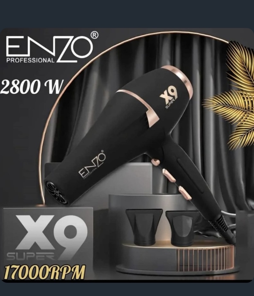 سشوار انزو پروفیشینال مدل X9 با باد سرد و متمرکز کننده